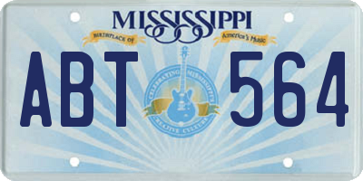 MS license plate ABT564