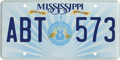 MS license plate ABT573
