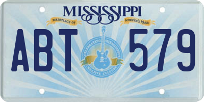 MS license plate ABT579