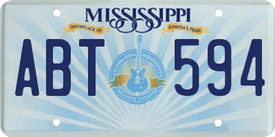 MS license plate ABT594