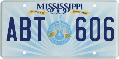 MS license plate ABT606