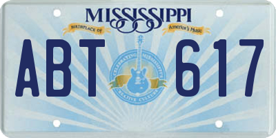MS license plate ABT617
