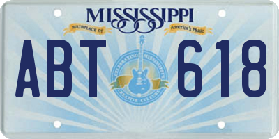 MS license plate ABT618