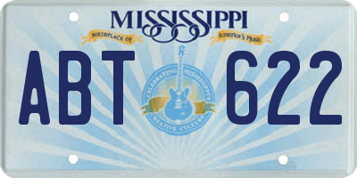 MS license plate ABT622