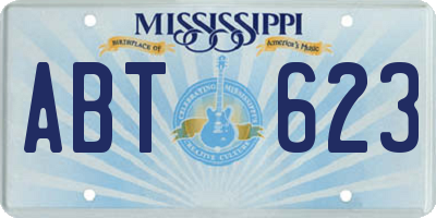 MS license plate ABT623
