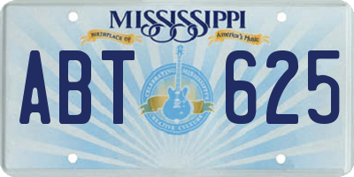MS license plate ABT625