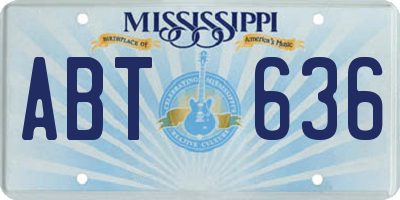 MS license plate ABT636