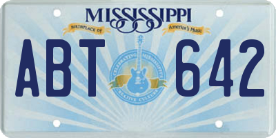 MS license plate ABT642