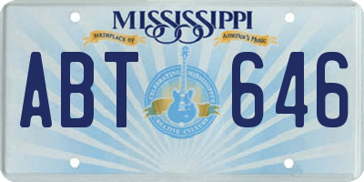 MS license plate ABT646