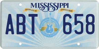 MS license plate ABT658