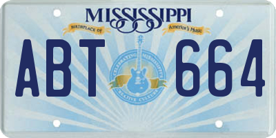 MS license plate ABT664