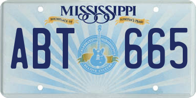 MS license plate ABT665