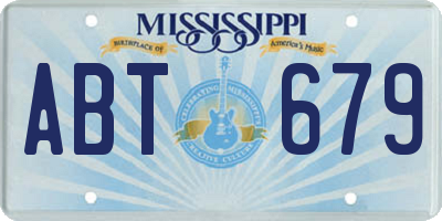 MS license plate ABT679