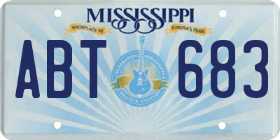 MS license plate ABT683