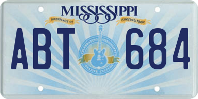 MS license plate ABT684