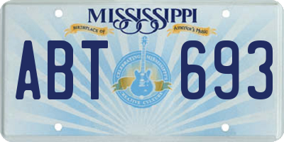 MS license plate ABT693