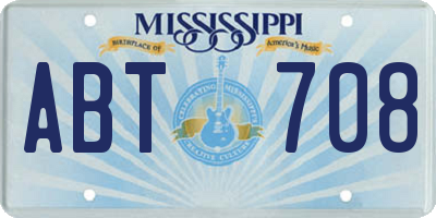 MS license plate ABT708
