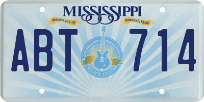 MS license plate ABT714