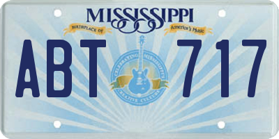 MS license plate ABT717
