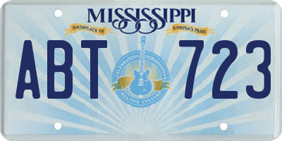 MS license plate ABT723