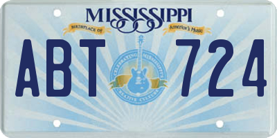 MS license plate ABT724