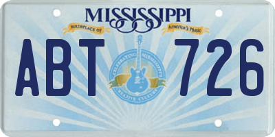 MS license plate ABT726