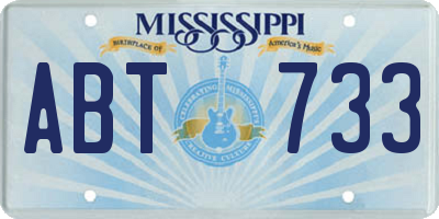 MS license plate ABT733