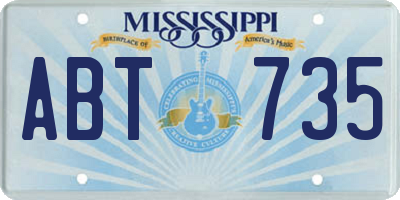 MS license plate ABT735