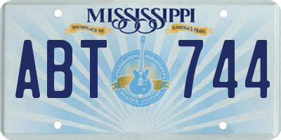MS license plate ABT744
