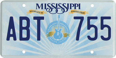 MS license plate ABT755