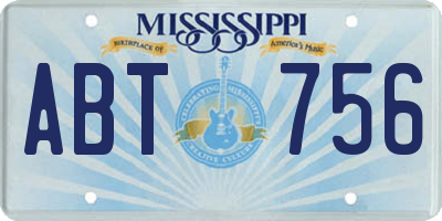 MS license plate ABT756