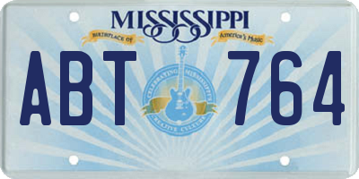 MS license plate ABT764