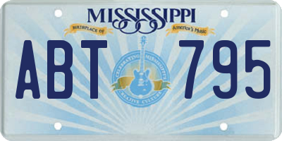MS license plate ABT795