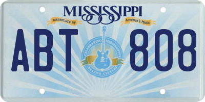 MS license plate ABT808