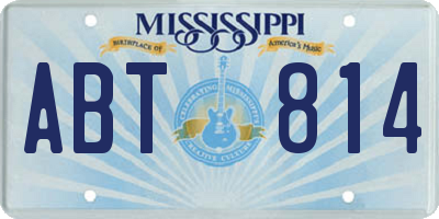 MS license plate ABT814
