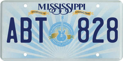 MS license plate ABT828
