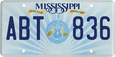 MS license plate ABT836