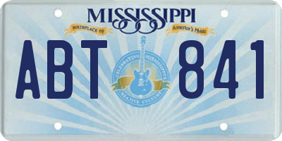 MS license plate ABT841