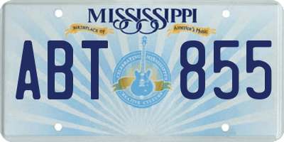 MS license plate ABT855