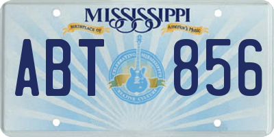 MS license plate ABT856