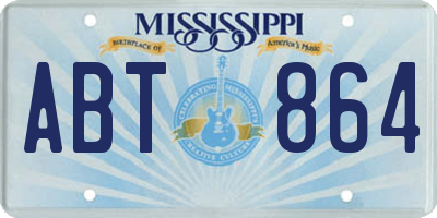 MS license plate ABT864