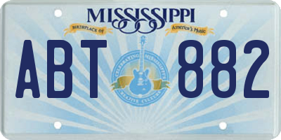 MS license plate ABT882