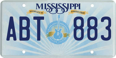 MS license plate ABT883