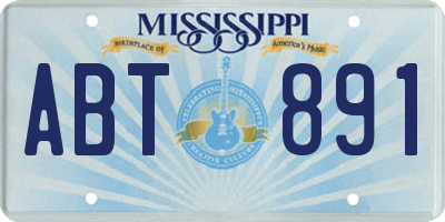 MS license plate ABT891