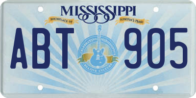 MS license plate ABT905