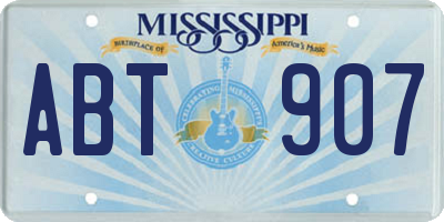 MS license plate ABT907