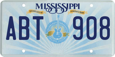 MS license plate ABT908
