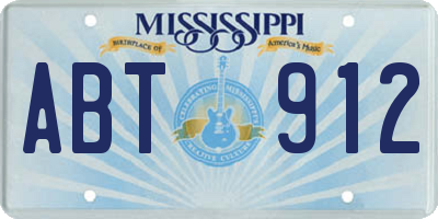 MS license plate ABT912