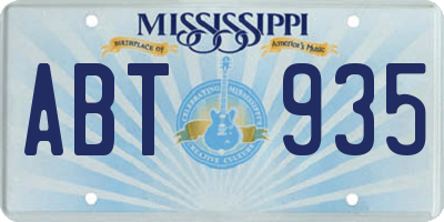 MS license plate ABT935