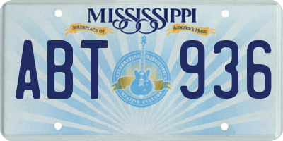 MS license plate ABT936